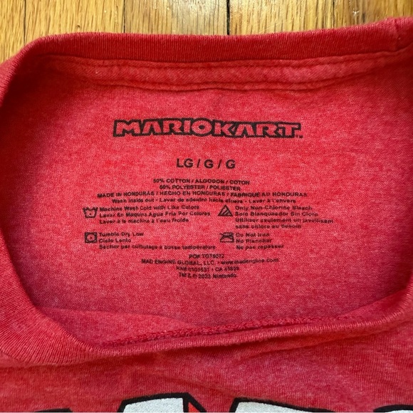 Mario Kart Since ‘92 Red Graphic Tee Shirt Retro Look Men’s Size Large - Picture 4 of 4